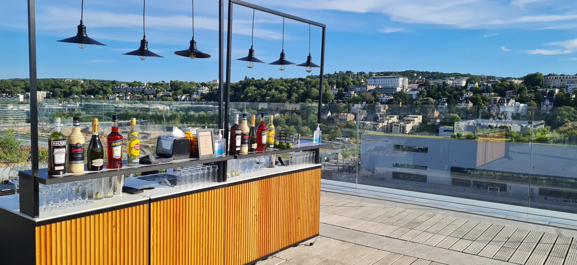 rooftop arboré 400 m² Métal 57 vue Seine Musicale cocktail d'été 