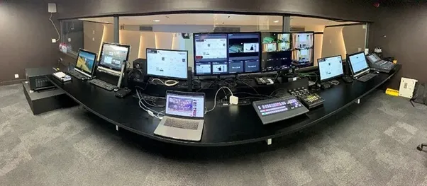 La régie de l’auditorium de Verso lors d’un événement