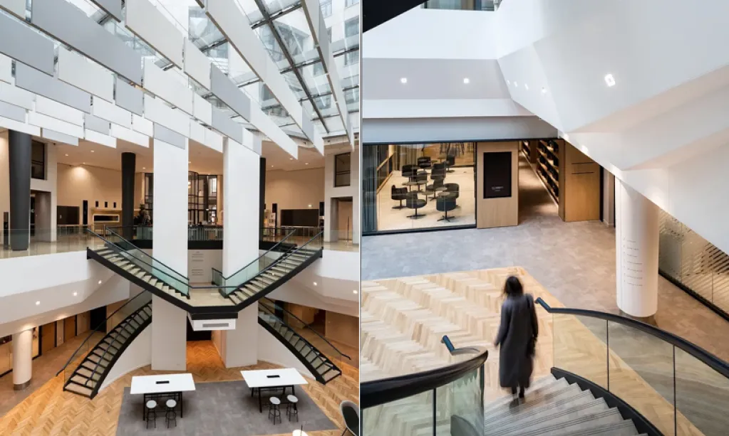 Entrez, descendez l’escalier… bienvenue dans l’Atrium, un espace monumental !