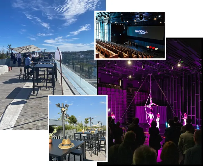  rooftop arboré 400 m² Métal 57 vue Seine Musicale cocktail d'été